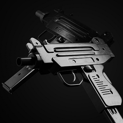 3D UZI SMG Tactical Hard Surface Craft 3d animation blender blender3d gun hard surface modeling product design vizualization weapon