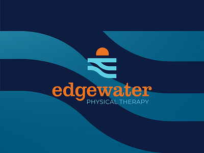 Edgewater Physical Therapy Branding branding e graphic design logo maine physical therapy sun wave