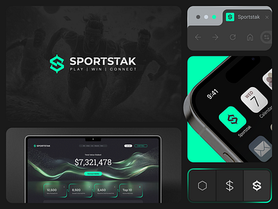 SportStak | Logo Design blockchain bran design branding logo logotype sports visual identity