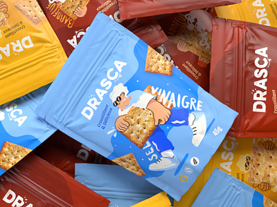 Bold Character Design for Cracker Brand art bold brandidentity branding cartoon character design comics crackers fun graphic design illustration packaging packaging design procreate render sketch