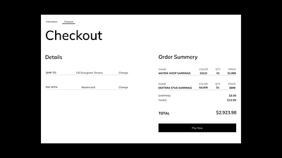 Daily UI Challenge - Checkout Page checkout checkoutpage dailyui dailyuichallenge ui