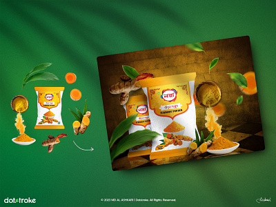 Turmeric Powder Social Media Poster Design. adobe photoshop ashkari ashkari design brand identity design design design inspiration dotstroke graphic design md al ashkari mdalashkari photo manipulation poster design poster design ideas product photo editing product photo manipulation product poster professional poster design social media social media poster