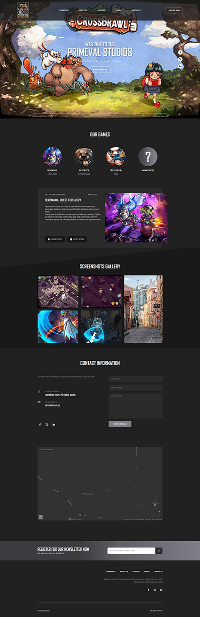 Website for a game development studio card.co carrd carrd.co development gaming landing visualdevelopment