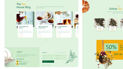 The tea House ai branding cofee creative graphic design illustration inspration landing tea ui ux we web webdesign