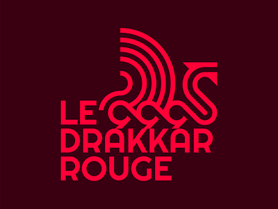 Le Drakkar Rouge branding graphic design logo