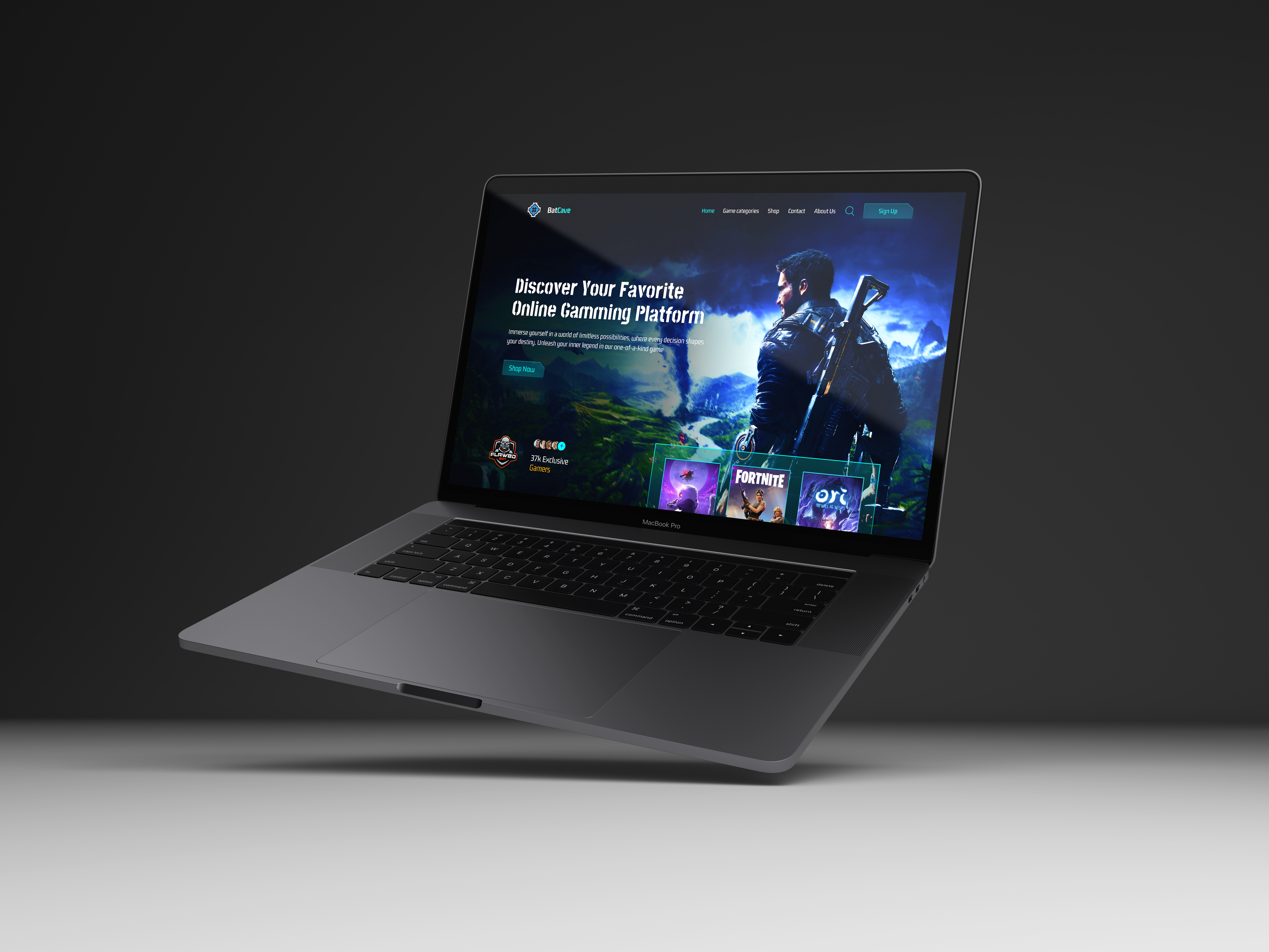 Gaming Website Landing Page Design design ecommerce ecommerce website futuristic game ui gaming startup gaming website design landing page design product landing page ui ux design web design website design