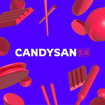 Candysan 3d asian candy branding candy graphic design japan logo visual identity youtube