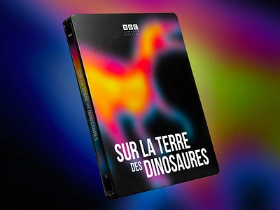 Sur la terre des dinosaures [BBC] bbc bluray dinosaurs documentary graphic design infrared mockup shades