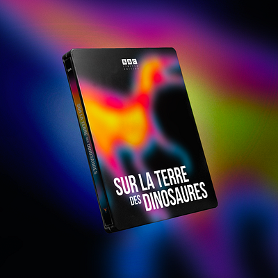 Sur la terre des dinosaures [BBC] bbc bluray dinosaurs documentary graphic design infrared mockup shades