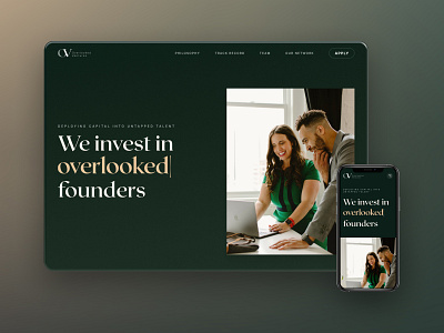 OV Landing Page fintech landing page product design uiux design web design