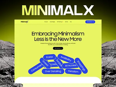 MinimalX Landing Page Design branding graphic design landing page design minimal x modern website ui uiux web web page webdesign website