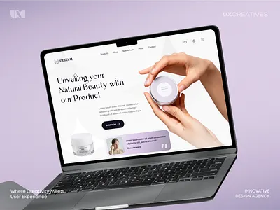 Skin Care Product Website Design beautyproducts graphic design interactive design skin care product website skin care products skincarewebsite ui designs uiux user interface userexperience