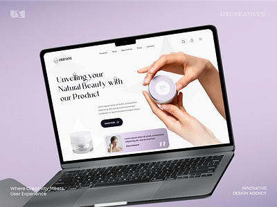 Skin Care Product Website – Beauty Meets Simplicity beautyproducts graphic design interactive design skin care product website skin care products skincarewebsite ui designs uiux user interface userexperience