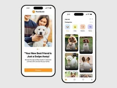 Pet Adoption App graphic design pet adoption ui ux