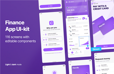 Finance UI kit bank bank card banking app finance app finance app ui finance management finance ui kit fintech app neobank payment app payment app ui payment ui kit payments