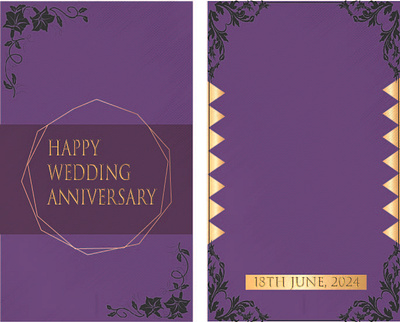 Anniversary card made with illustrator card design