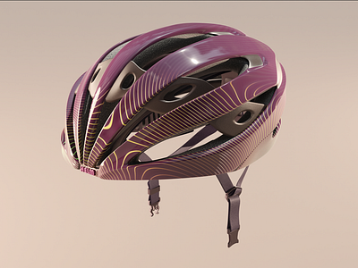 Groovy Road Bike Helmet concept design 3d 3d art 3d model bike blender branding design graphic design helmet industrial design photorealistic photorealistic render product product design product render render sports gear