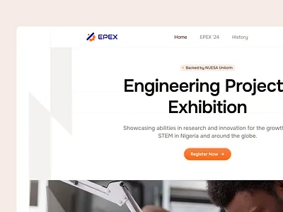 EPEX 24' engineering exhibitions figma herosection landingpage webdesign