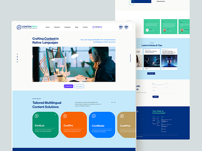 Contentech Branding branding figma graphic design home page translation ui ui design