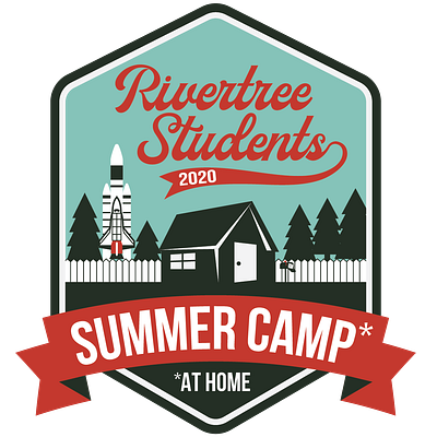 Summer Camp at Home design graphic design logo sticker