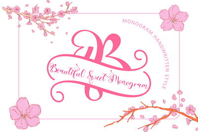 Beautiful Sweet Monogram beautiful branding christmas design font font design graphic design handwritten illustration logo monogram party valentine wedding