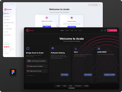 Acala Redesign acala blockchain branding redesign ui ux uxdesign website concept website prototype