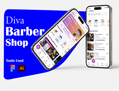 Barber Booking App booking app creative app graphic design salon app ui