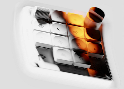 Pillow Keys 3d cgi design keyboard keys