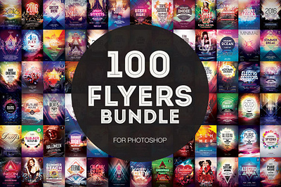 100+ Flyer Templates - Mega Bundle alternative bundle electronic fest festival geometric halloween love mega memorial day modern music new year summer party ultimate urban valentine winter