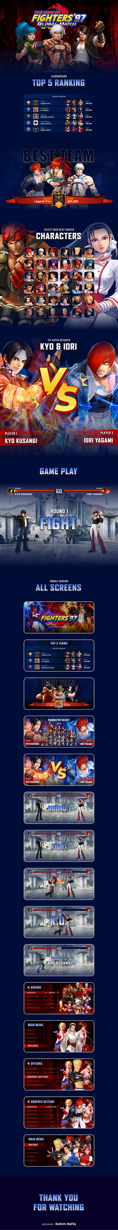 KOF Game UI Design For Practice adobe illustrator adobe photoshop creative game design fighting game figma game design game ui design game user interface graphic design illustration mobile game design mobile game ui ui ui design uiux uiux design user experience web game design