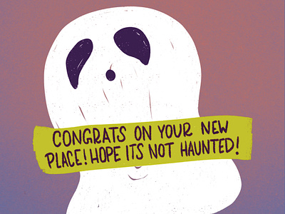 New home? Hope it’s not haunted! card design cards design graphic design print typography