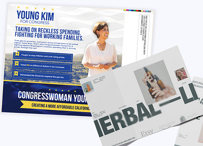 A4 Mailers & Brochures brand identity branding brochure campaign graphic design media political pr print design