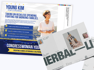 A4 Mailers & Brochures brand identity branding brochure campaign graphic design media political pr print design