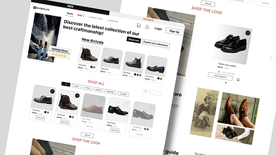 Web-commerce Landing Page - Shoes Brand ui