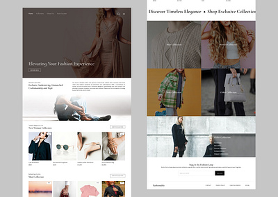 Fashion Landing Page Ecommerce adobe xd design fashion landing page fashion website figma illustration landing page ui ux ui ux design ui ux designer uidesign website website design