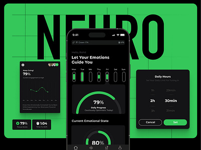 Designing a Music App for Brain-Computer Interface: A Cas design mobileapp musicapp neuroapp ui uiux userexperience userinterface