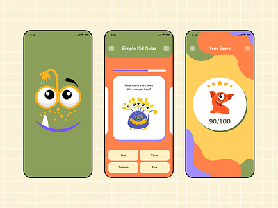 Quizz Mobile APP | UI Mobile APP Design creative design kid mobile app design kid quizz quizz ui design ui ux design