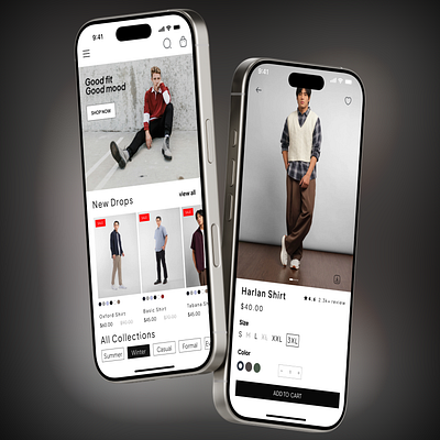 Website for E-commerce Fashion - Mobile ver. ui