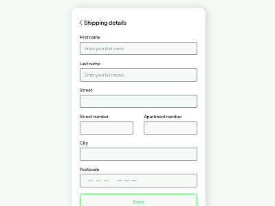 Shipping details for design design ui ux website