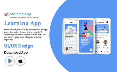 Learning App graphic design learning app mobile app design uiux design