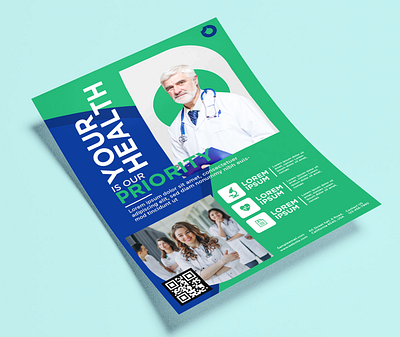 Health Care Flyer Design care design doctor flyer flyer design health health care hospital human face medical medical post medicine mockup science social media