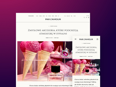 Parlamour - blog view blog e commerce erotic graphic design online store webdesign website