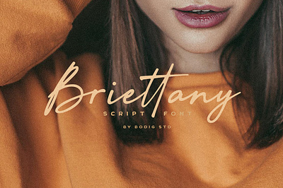 Briettany Font elegant font handletter handwritten script font signature typeface typography