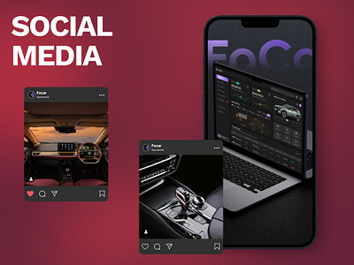 FoCar - Social media design Kit automotive sales optimization branding case study crm for dealerships dashboard focar focotik sales analytics dashboard social media ui ui ux