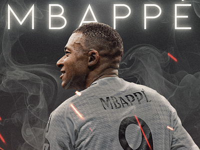 Kylian Mbappé poster, graphic design football graphic design real madrid