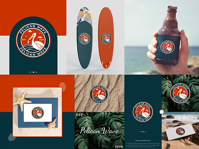 Pelican Wave Logo Design: Embracing Surf and Sip brand identity brandidentity branding brandingdesign business design flat graphic design icon illustration logo logo design logobrand logoconcept logoinspiration logoinspirations logos logotype minimal minimalist