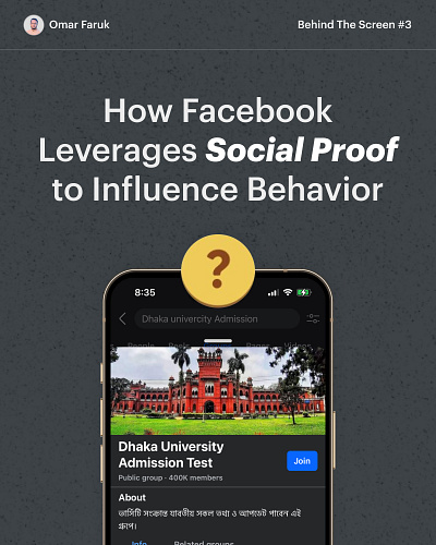 How does social proof influence people to take action? designdecision facebook portfolio psychology saas uxdesign uxprinciple uxui