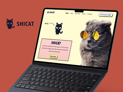 ShiCat - A Crypto Project Landing Page cat design cat landing page cat ui crypto design crypto landing page crypto landing page design crypto project crypto ui cute design landing page ui ui design ux design