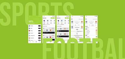 Sports App app design app ui green ui premiere league design sport ui sports app sports app design sports app ui design sports score sheet ui design ux design