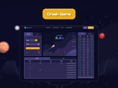 Crash Game UI crash game crash game design crash game ui crypto game crypto ui game design game ui game ux game ux design ui design ux design web design web game design web game ui web ui